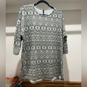 Patterned Gray Women's Top